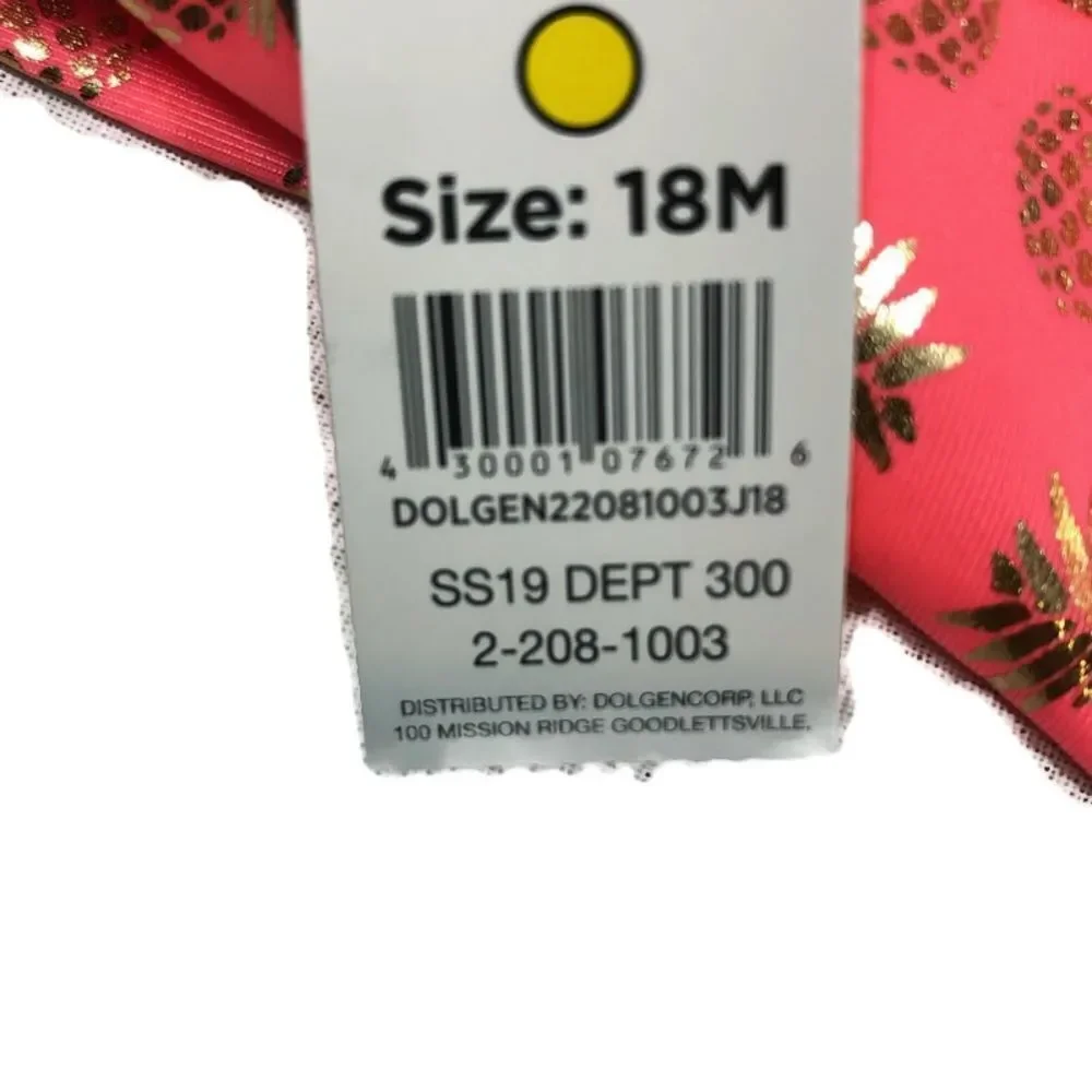 Brand New Pineapple Bikini Top Size‎ 18 MO